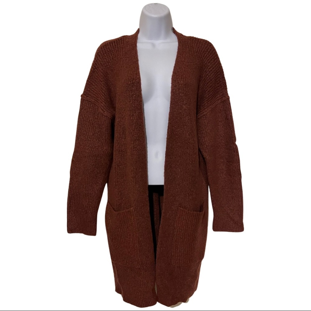 Forever 21 Long Brown Malicacia Cardigan